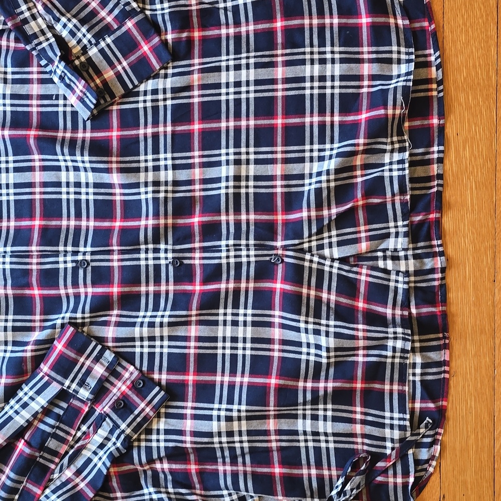 ZARA Trafaluc Collection, Plaid Relaxed Blouse, Lace Up Sides, EUC, Women's L - Picture 9 of 14